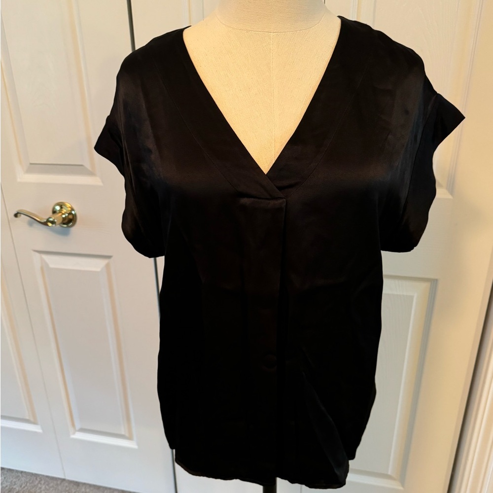Rails silk like neck blouse
